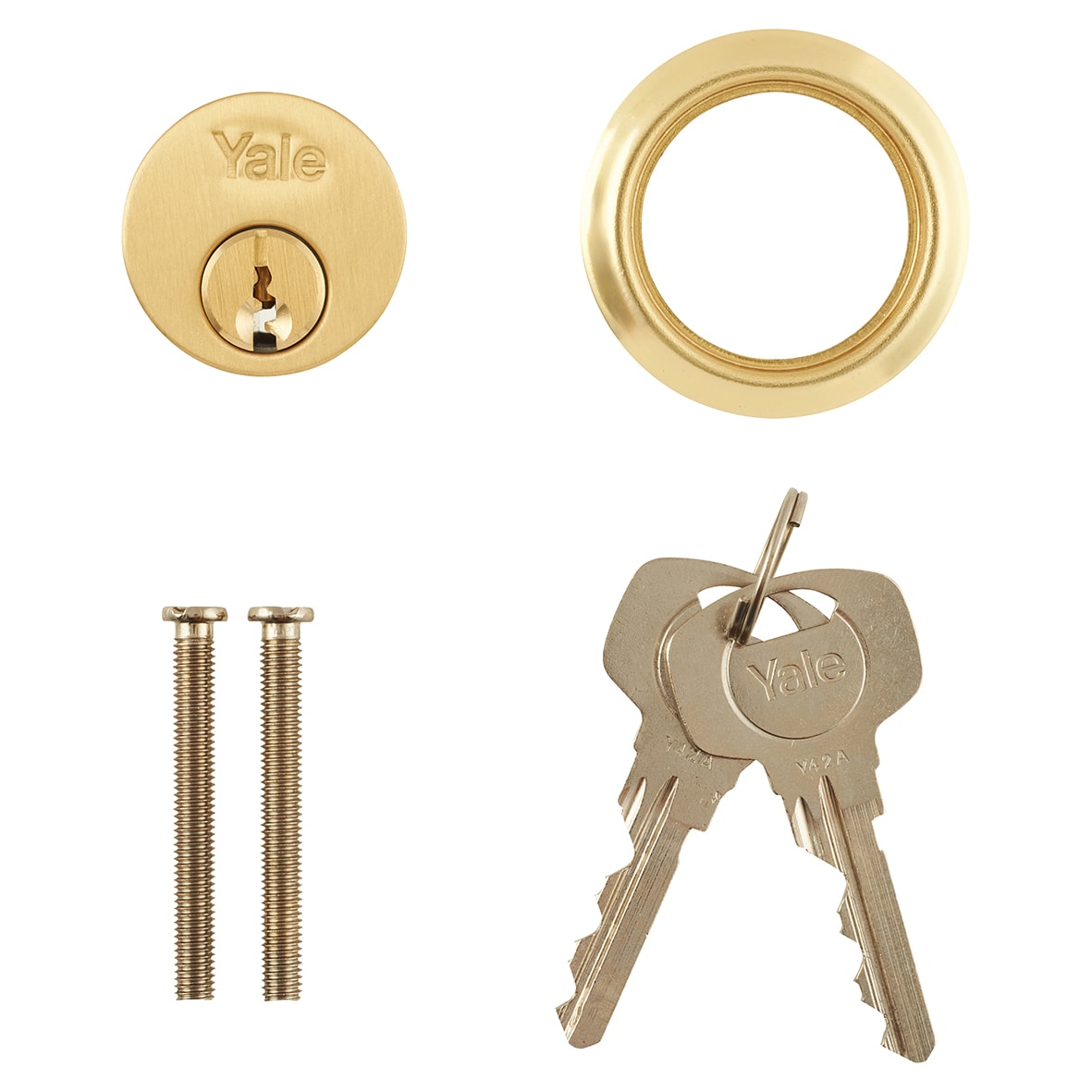1109 Replacement Rim Cylinder - Polished Brass - Keyed to Differ - view 5