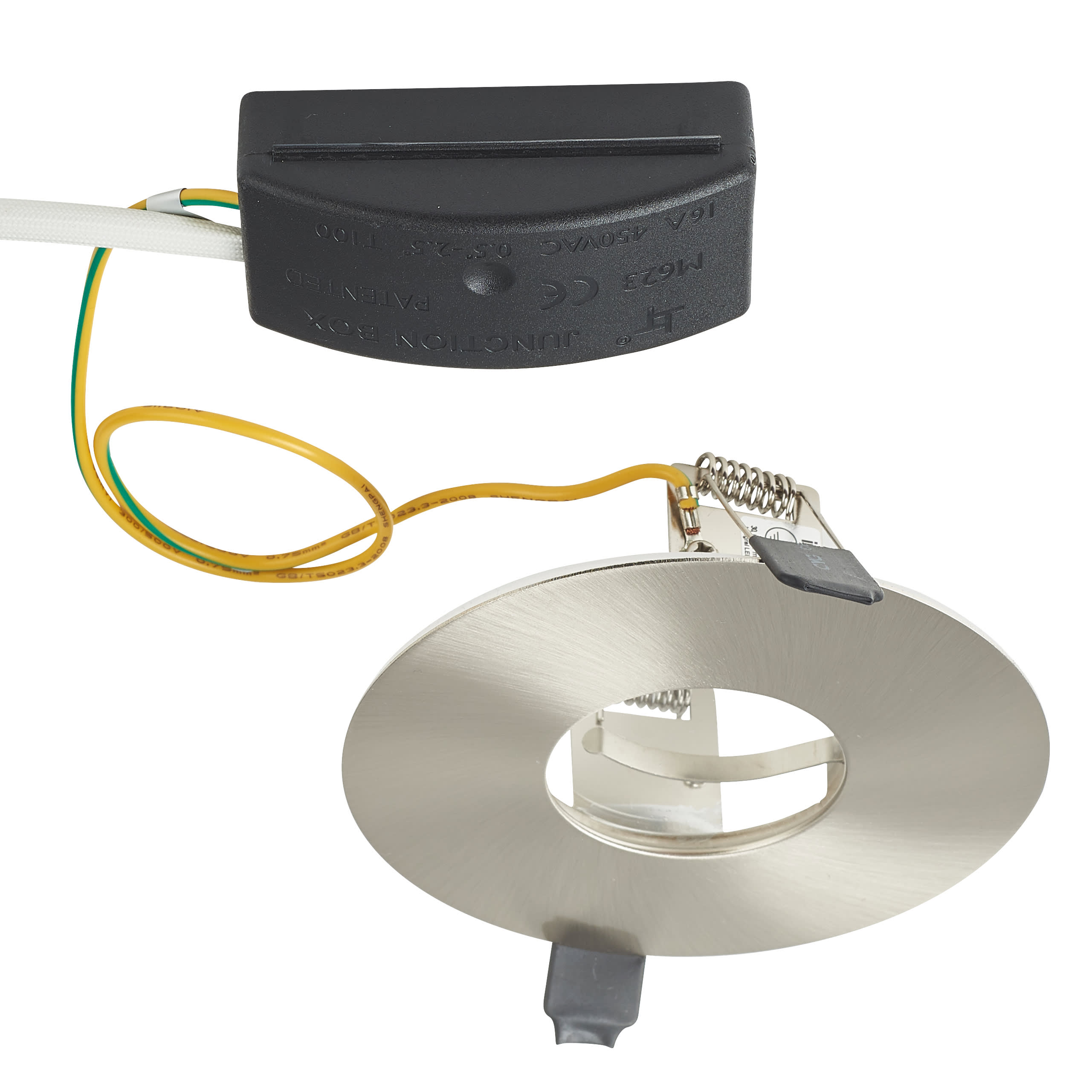 LED Evofire 50W Fire Rated LED Fixed Downlight - 70-100mm Cut-out - Satin Nickel - view 2
