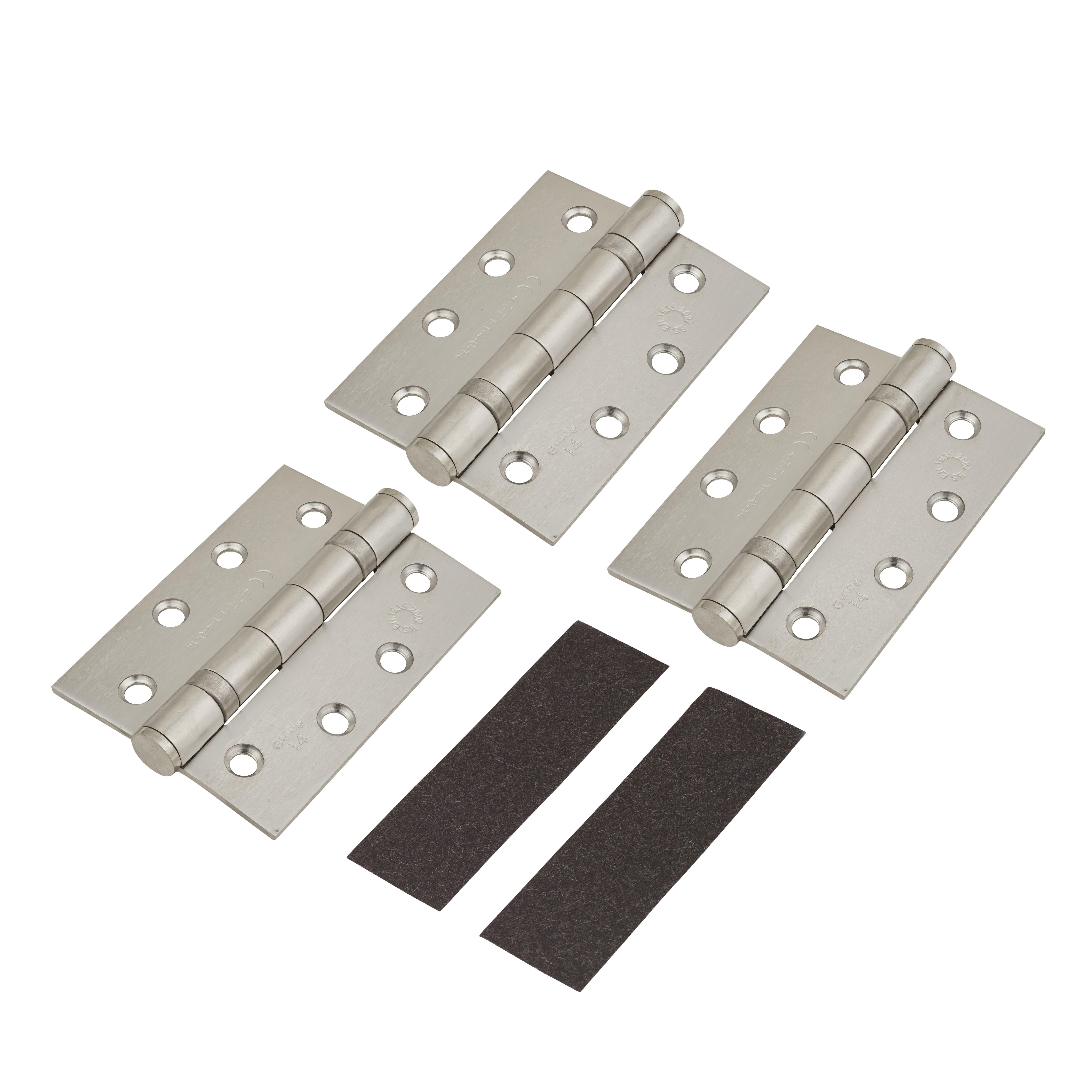 Medium Duty Latch Door Handle on Rose Fire Door Kit & Dorgard Holder - Push/Pull - Aluminium - view 3