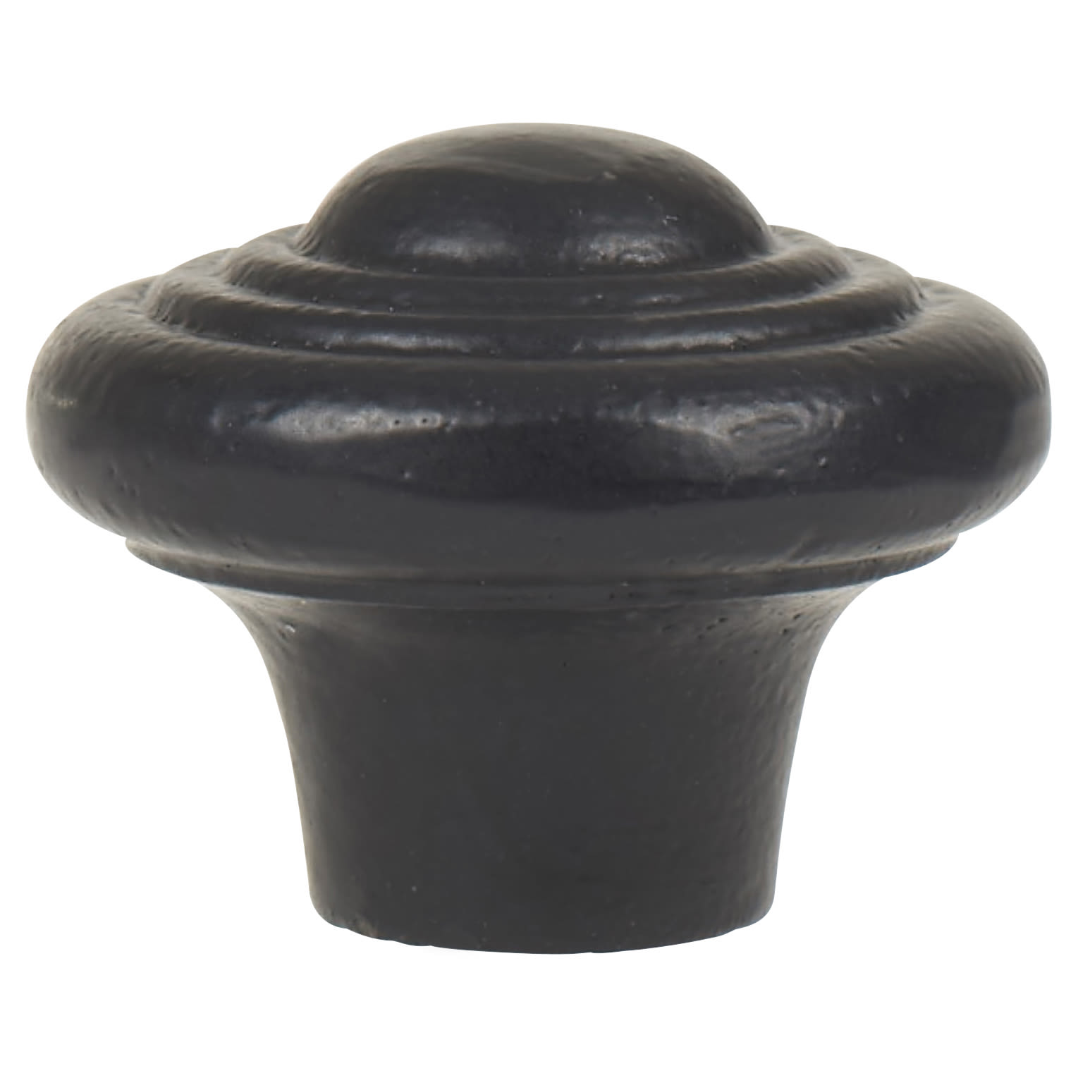 Ring Round Cabinet Knob - 38mm Diameter - Black Iron - view 3