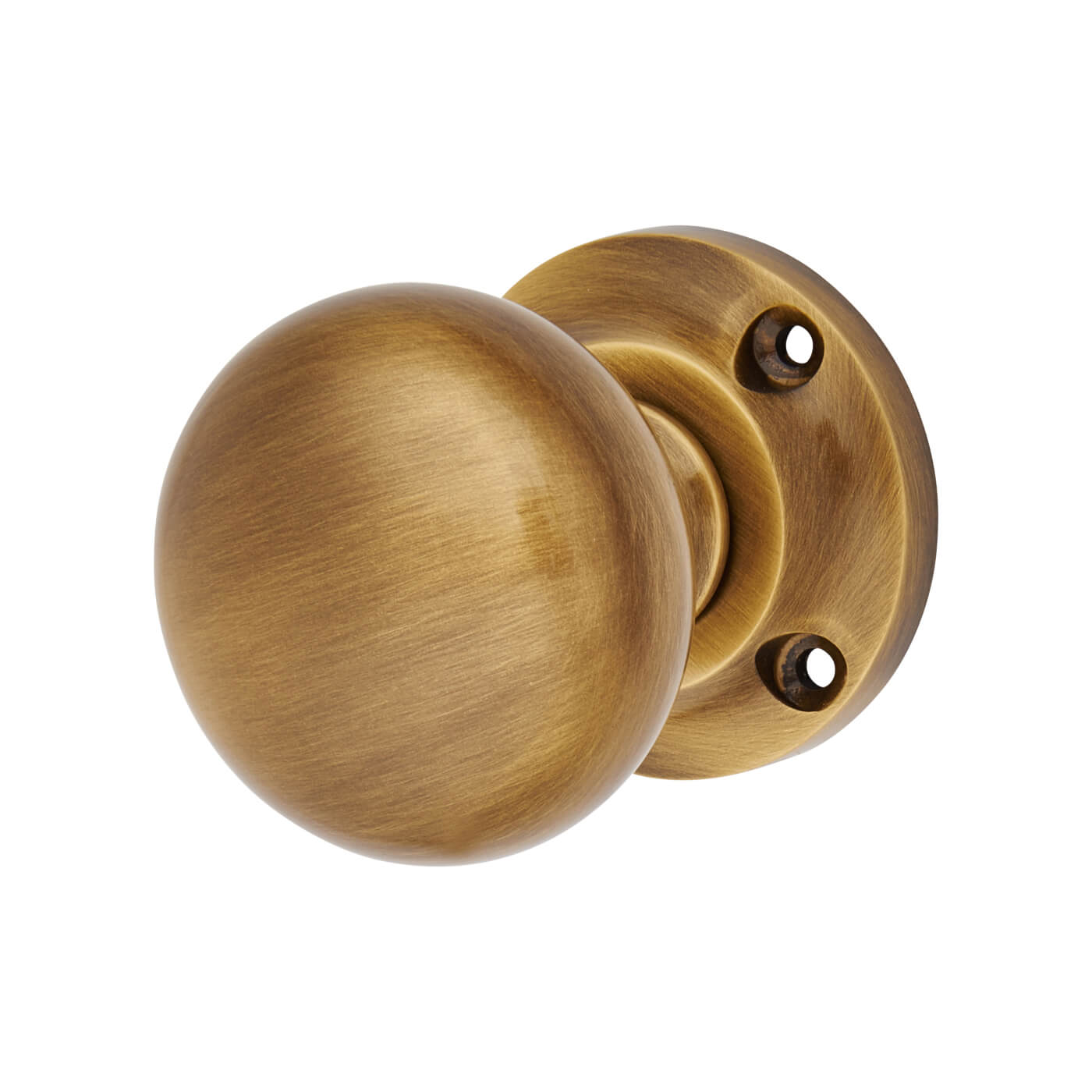 Marcus Antique Brass Mortice Door Knob - 57mm Rose Diameter - Victoria Range - view 2