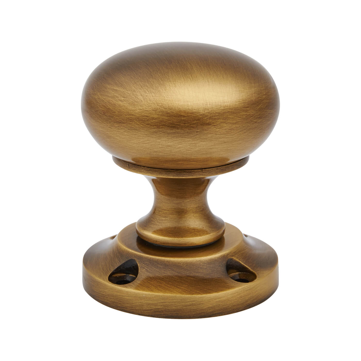 Marcus Antique Brass Mortice Door Knob - 57mm Rose Diameter - Victoria Range - view 3