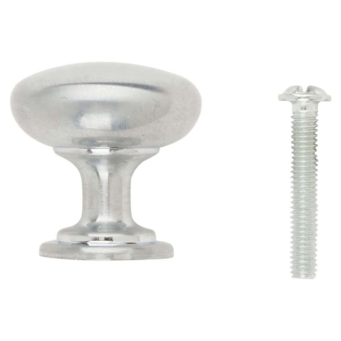 Domed Round Cabinet Knob - 28mm Diameter - Satin Chrome - view 6