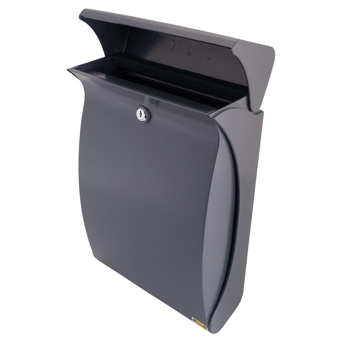 Swing Plastic Postbox - 419 x 271 x 129mm - Anthracite Grey - view 3