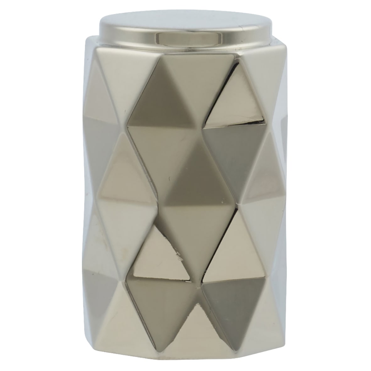 Diamond Cut Cylinder Cabinet Knob - 20mm Diameter - PVD Polished Nickel - view 2
