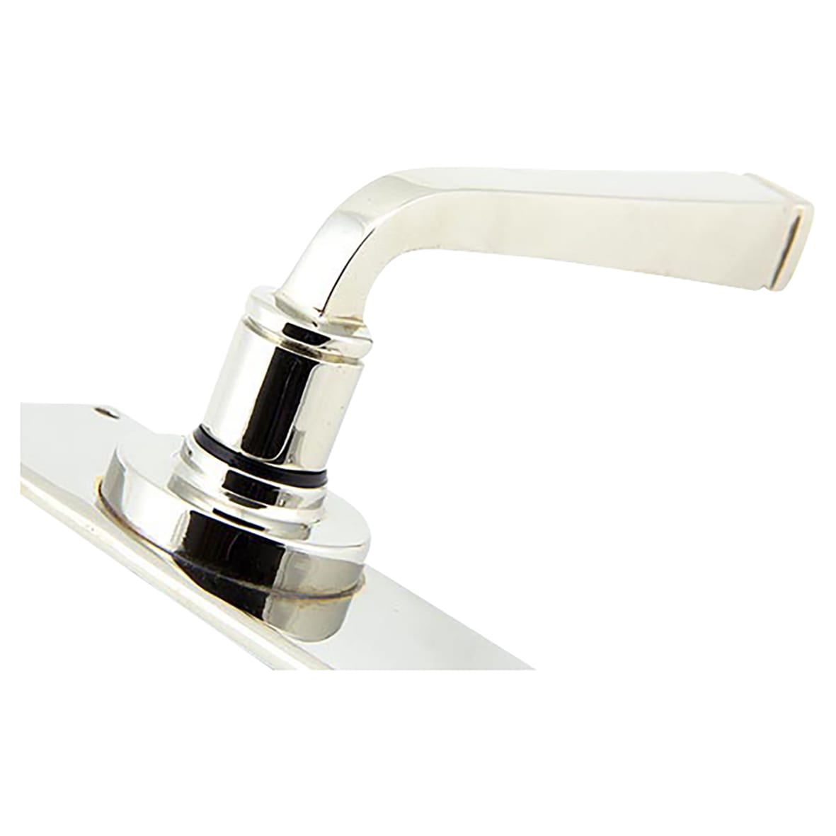 Polished Nickel Latch Door Handles - Avon Range - 152 x 48mm - view 2