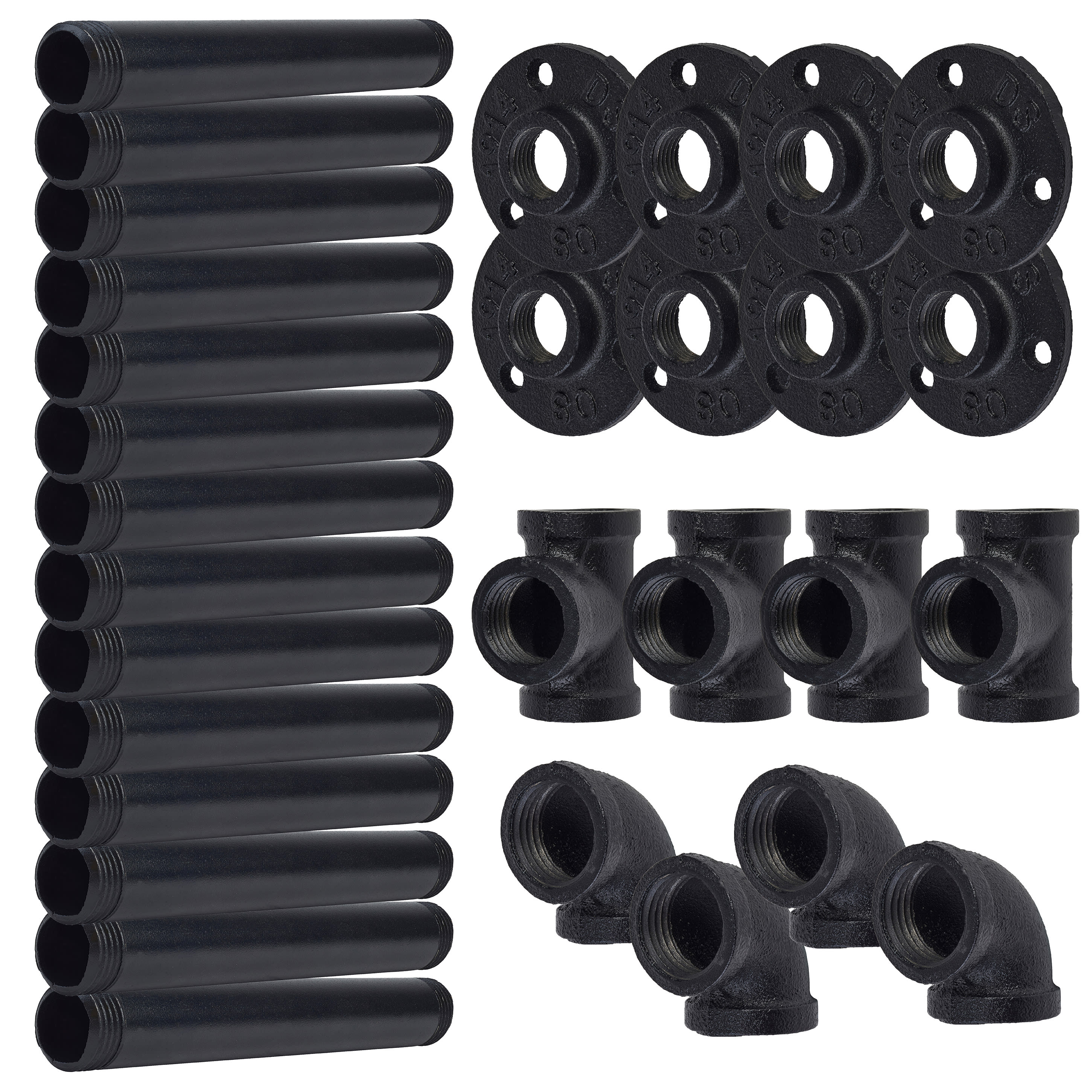 1/2" 3 Tier Pipe Shelf Kit - Black - view 2
