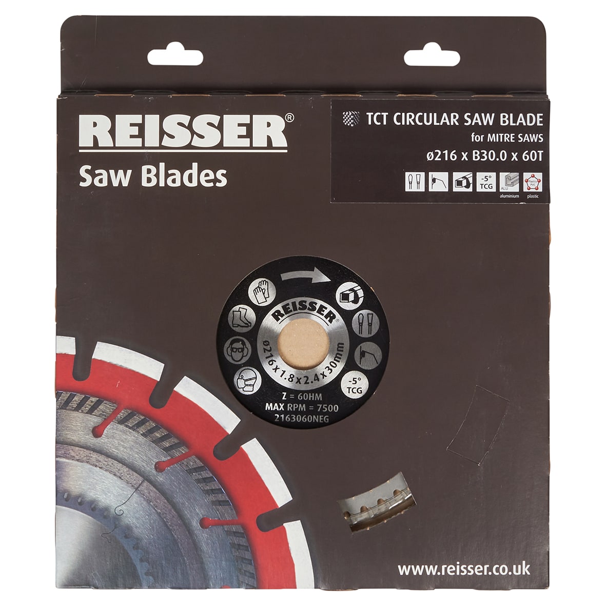 TCT Circular Saw Blade - 216 x 30mm - 60T - Aluminium & Plastic - view 2