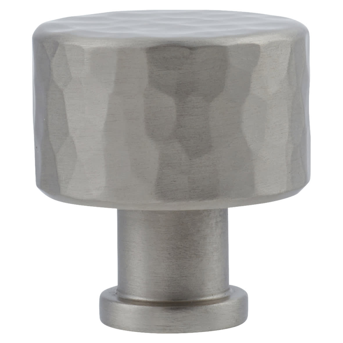 Leila Hammered Round Cabinet Knob - 30mm Diameter - Satin Nickel - view 2