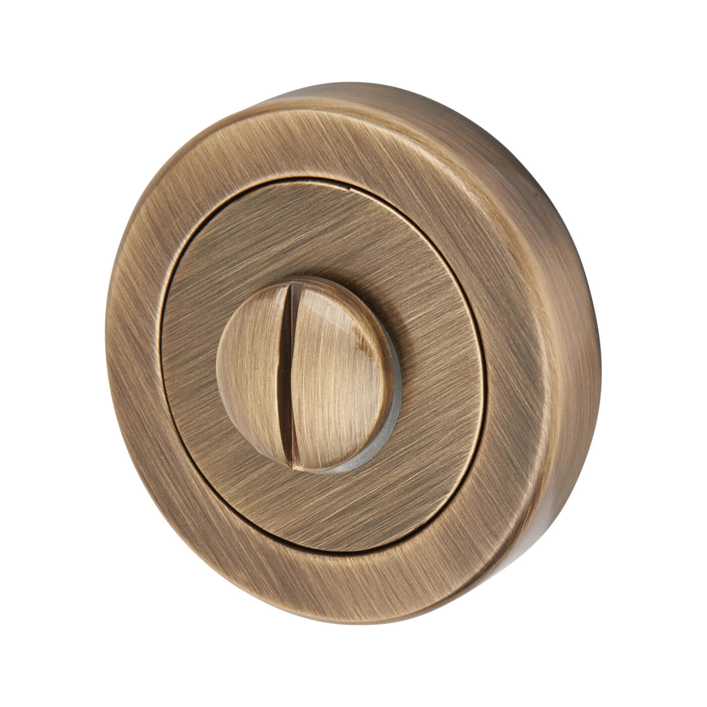 Bathroom Turn & Release - 48mm Diameter - Antique Brass - view 4