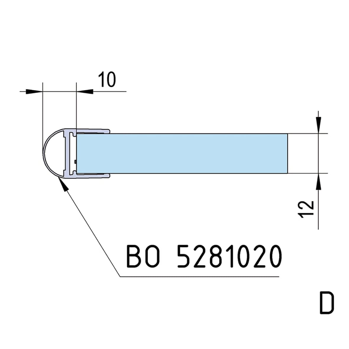 Bilbao Basic Glass to Wall Shower Hinge - Single Sided - 8-12mm Glass - Polished Chrome - view 2