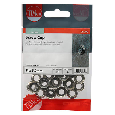 Surface Cup - Suit No. 10 Gauge - Nickel - Pack of 50 - view 2