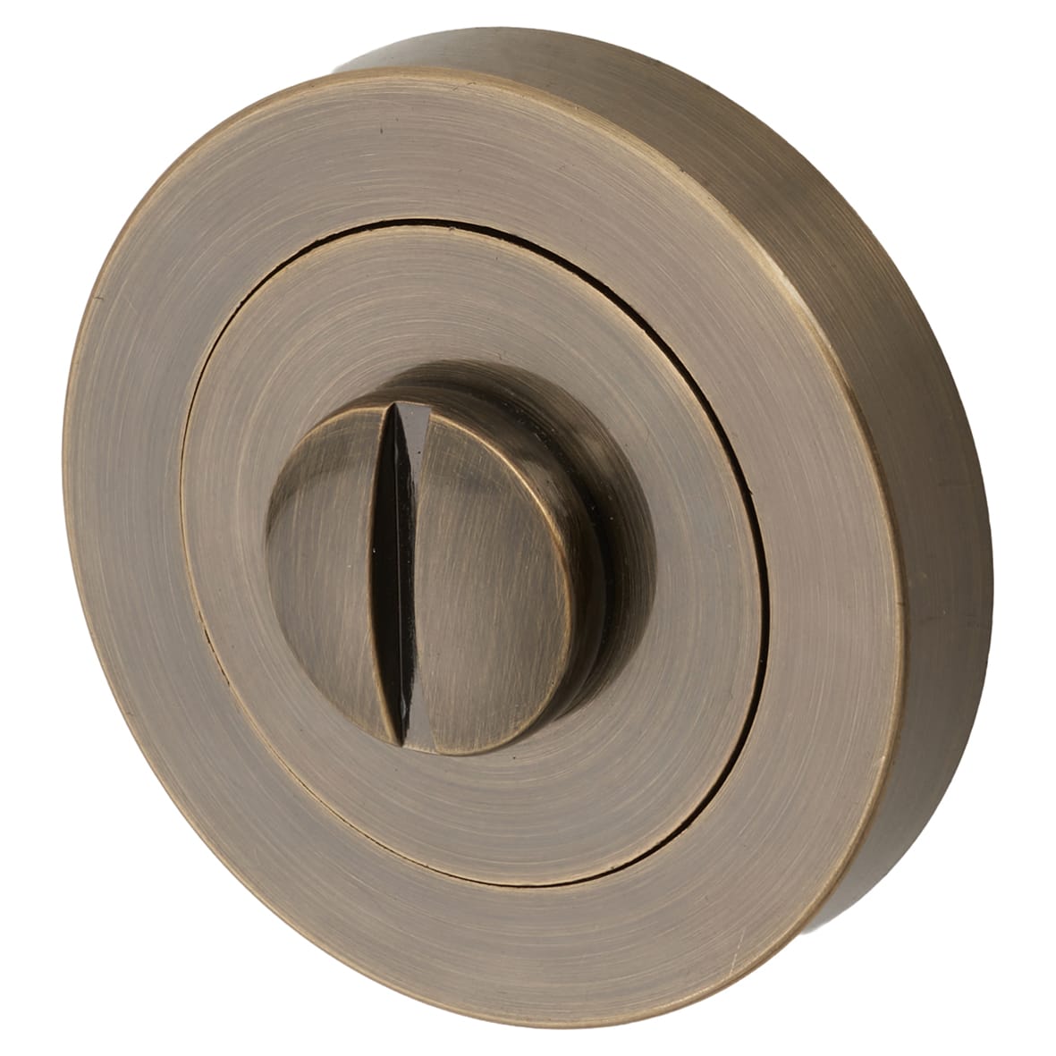 Bathroom Turn & Release - 50mm Diameter - Antique Brass - view 2