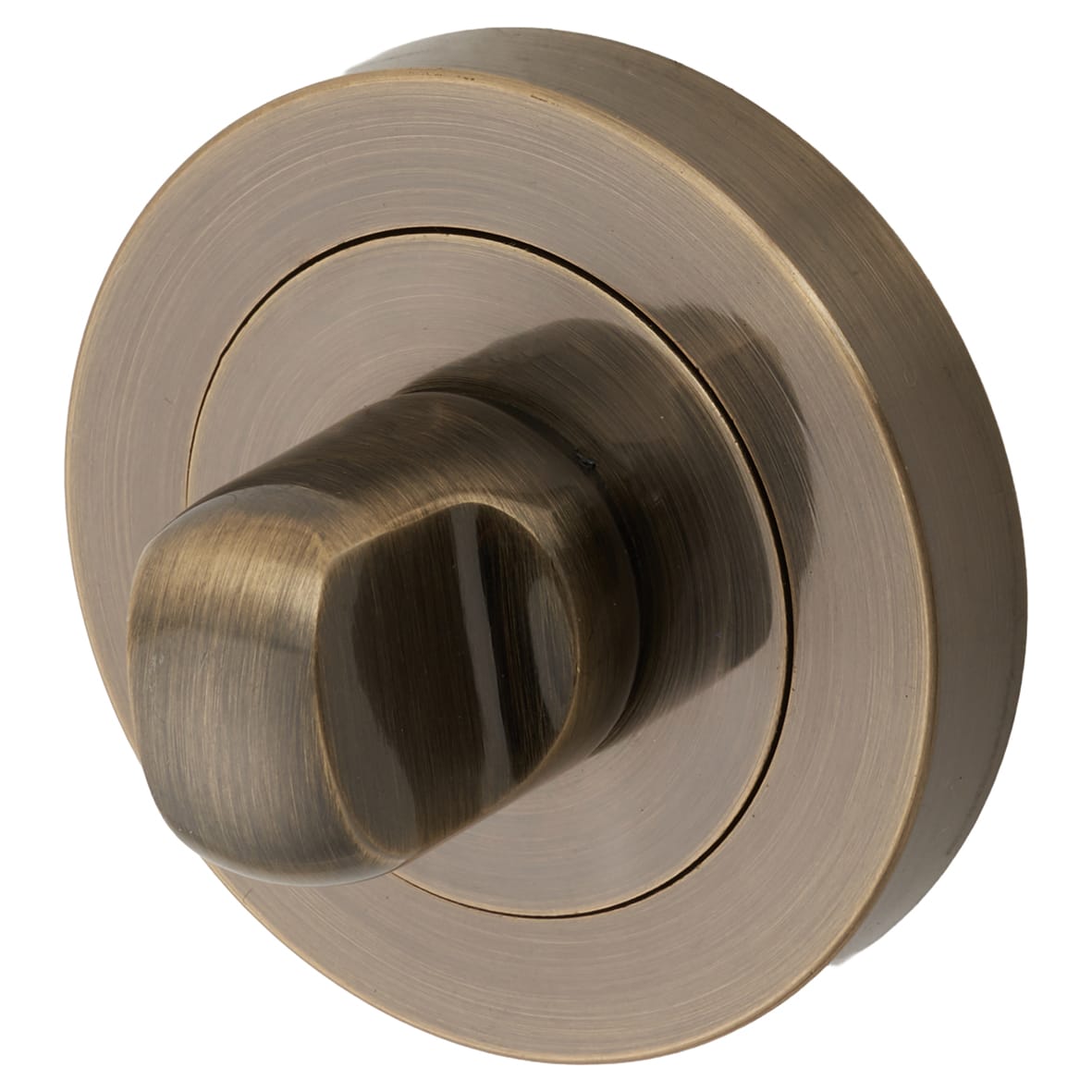Bathroom Turn & Release - 50mm Diameter - Antique Brass - view 3