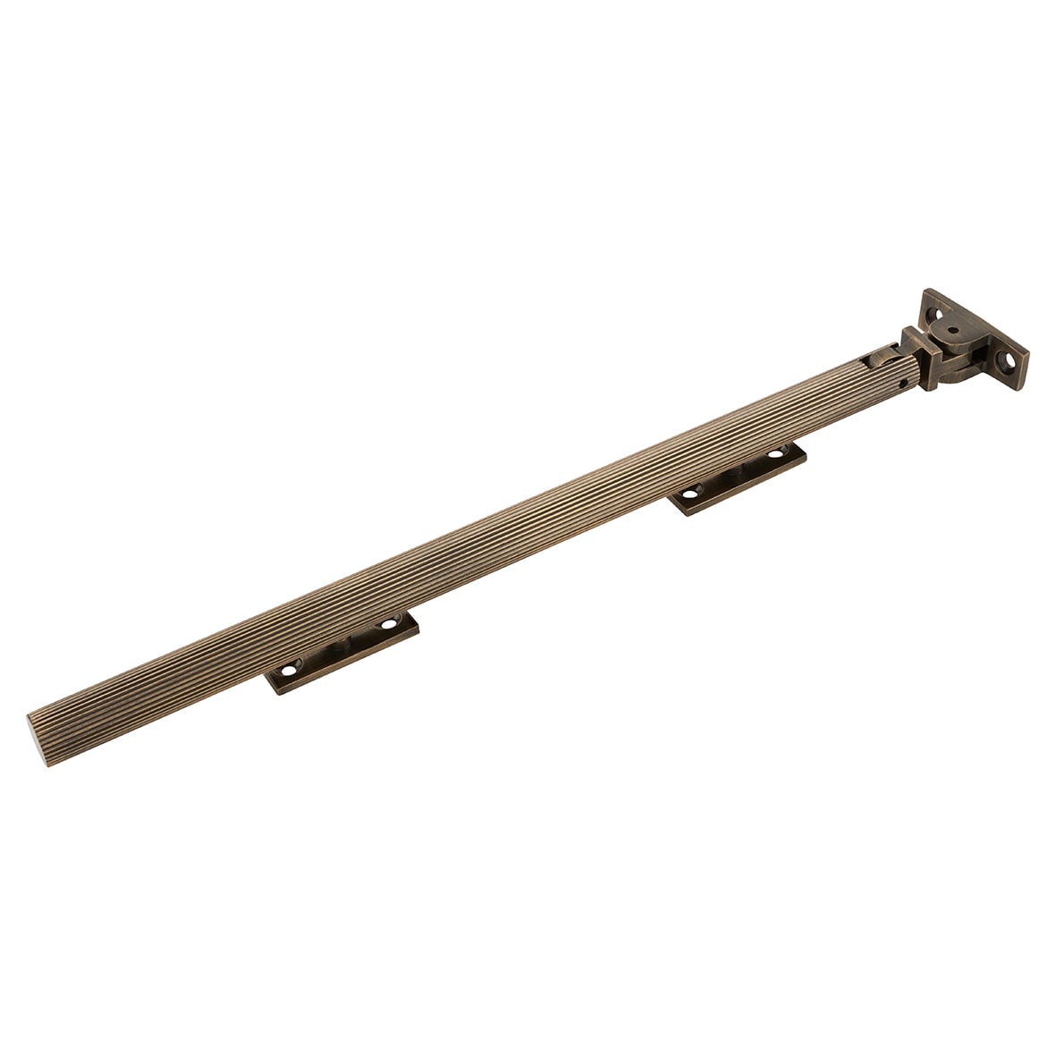 Knurled Projection Door Stop on Stepped Rose - 76mm Projection - Dark Bronze - view 2