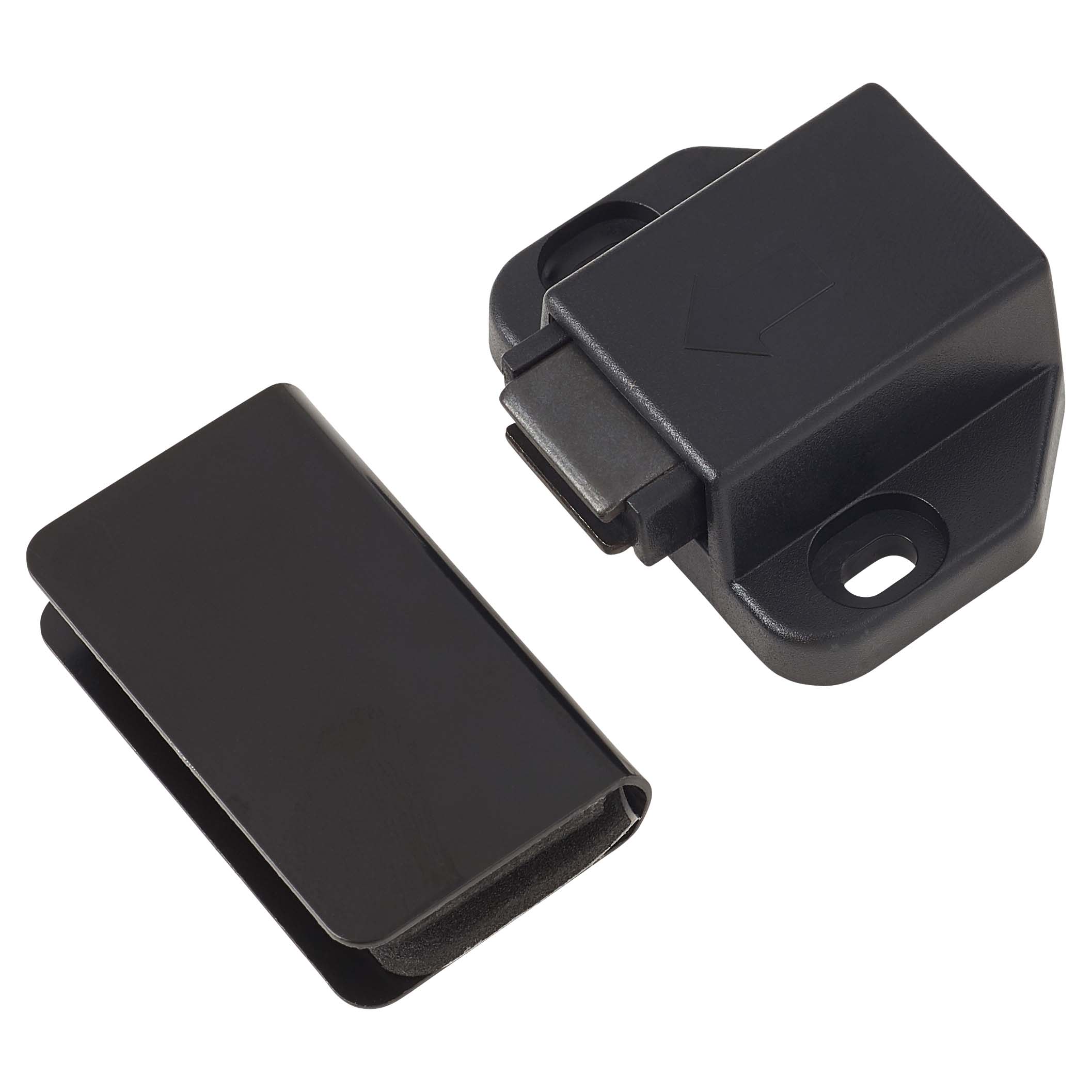 Magnetic Touch Latch for Glass Door with Counter Piece - 41 x 31 x 16mm - Black - view 2