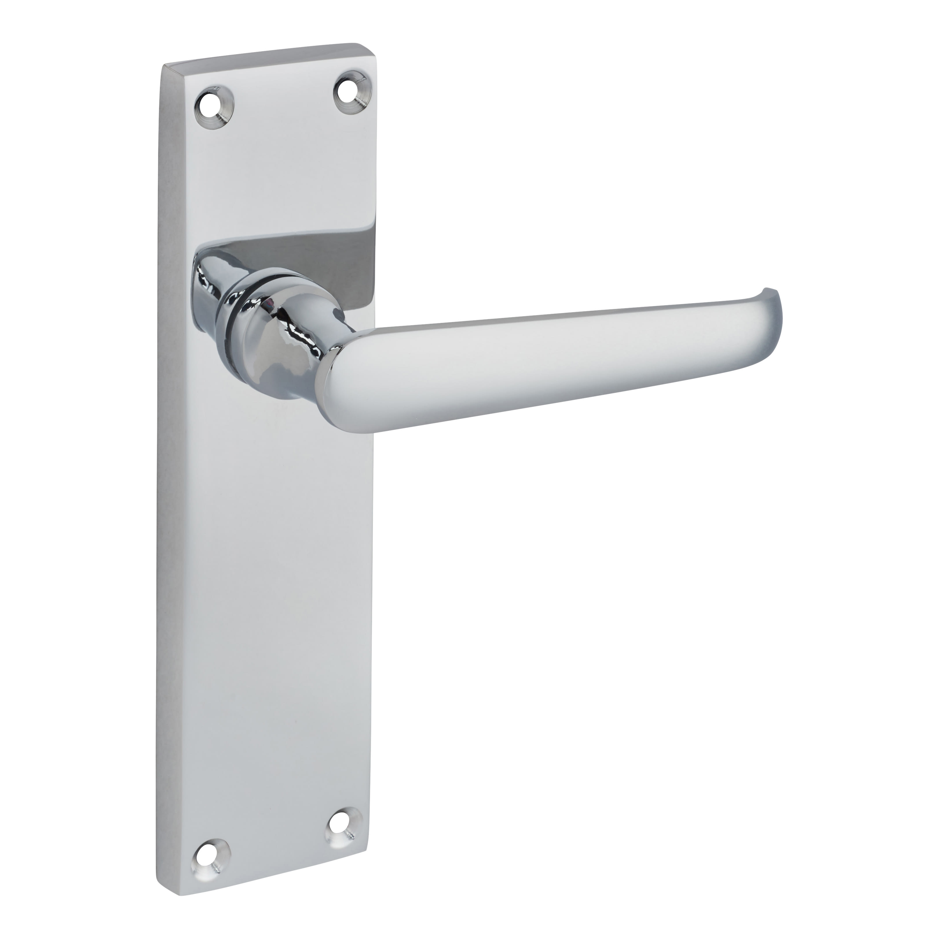 Polished Chrome Victorian Straight Latch Door Handles Pack - view 3