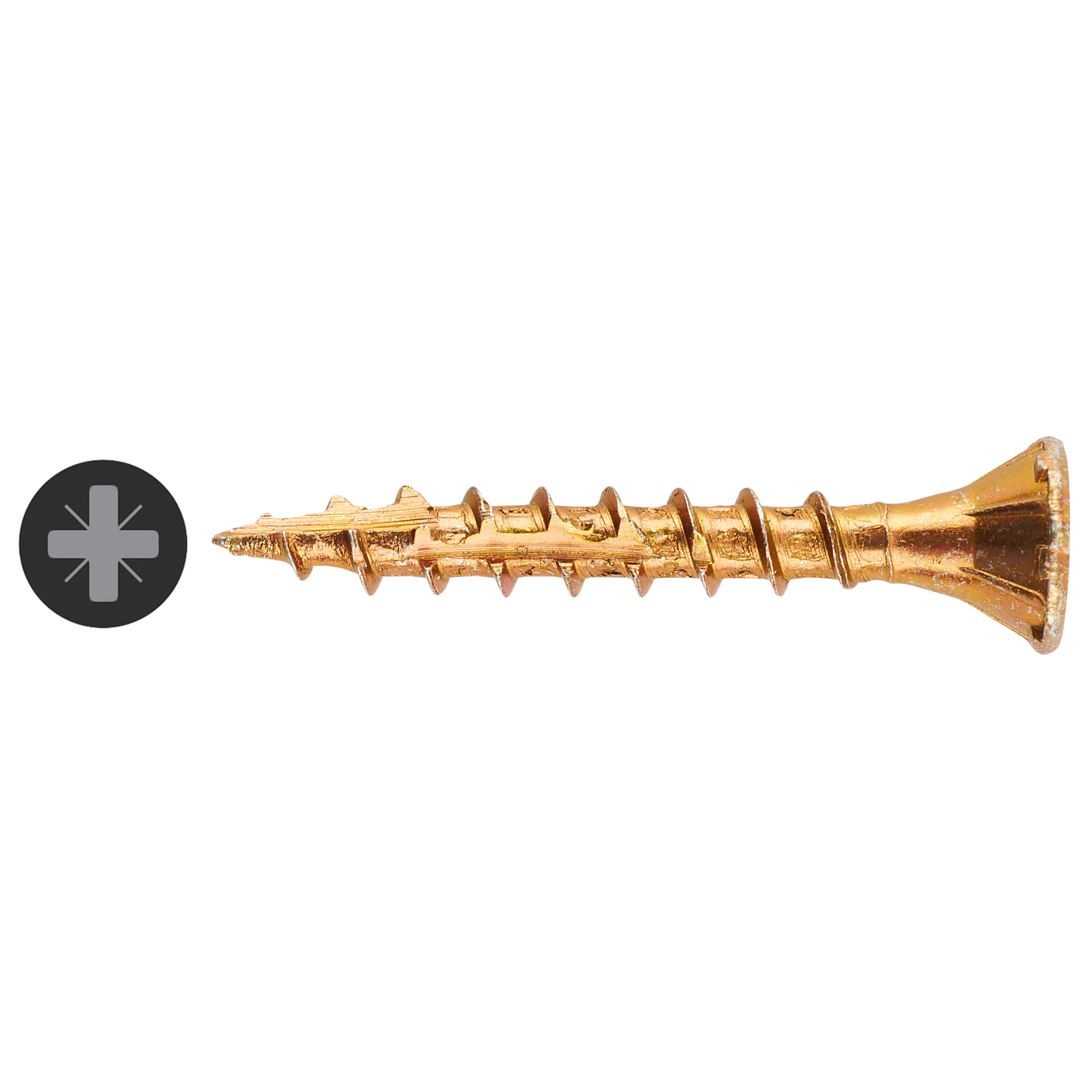 Cutter Pozi Countersunk Wood Screws Tub - 4.0 x 30mm - Yellow Zinc - Pack of 1500 - view 3