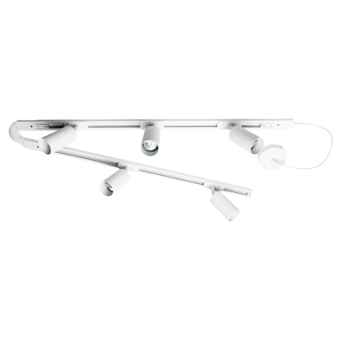 Forum Inlight Cayo GU10 5 Head Track Spotlight Kit - White - view 2