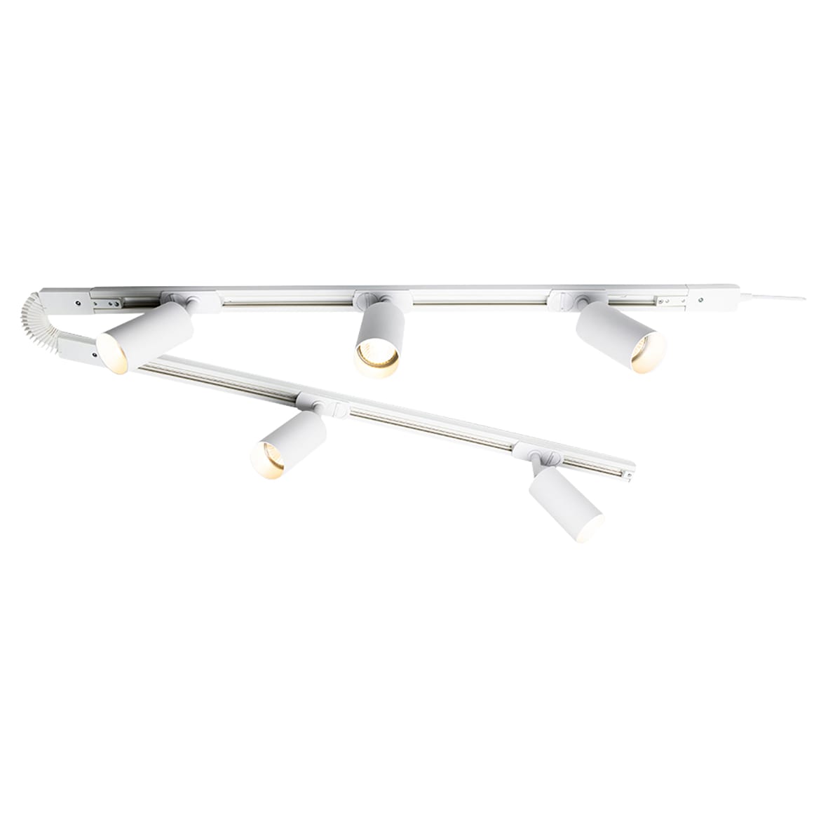 Forum Inlight Cayo GU10 5 Head Track Spotlight Kit - White - view 3