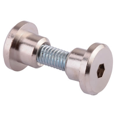 Hex Headed Bolt Through Fixing - 17-21mm Panels - Satin Anodised Aluminium - Pack of 10 - view 2