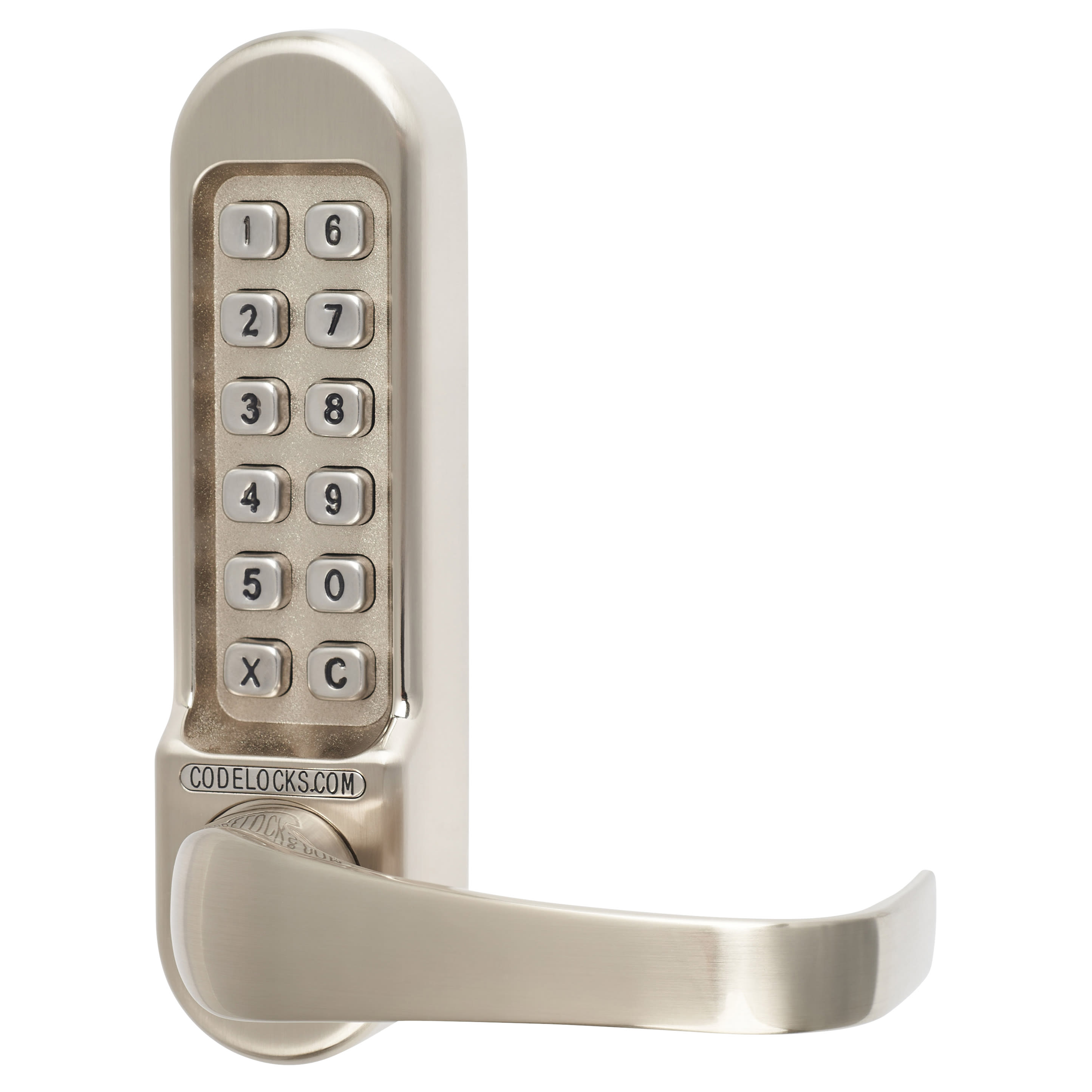 Push Button Code Lock and Tubular Latch - Stainless Steel - view 3
