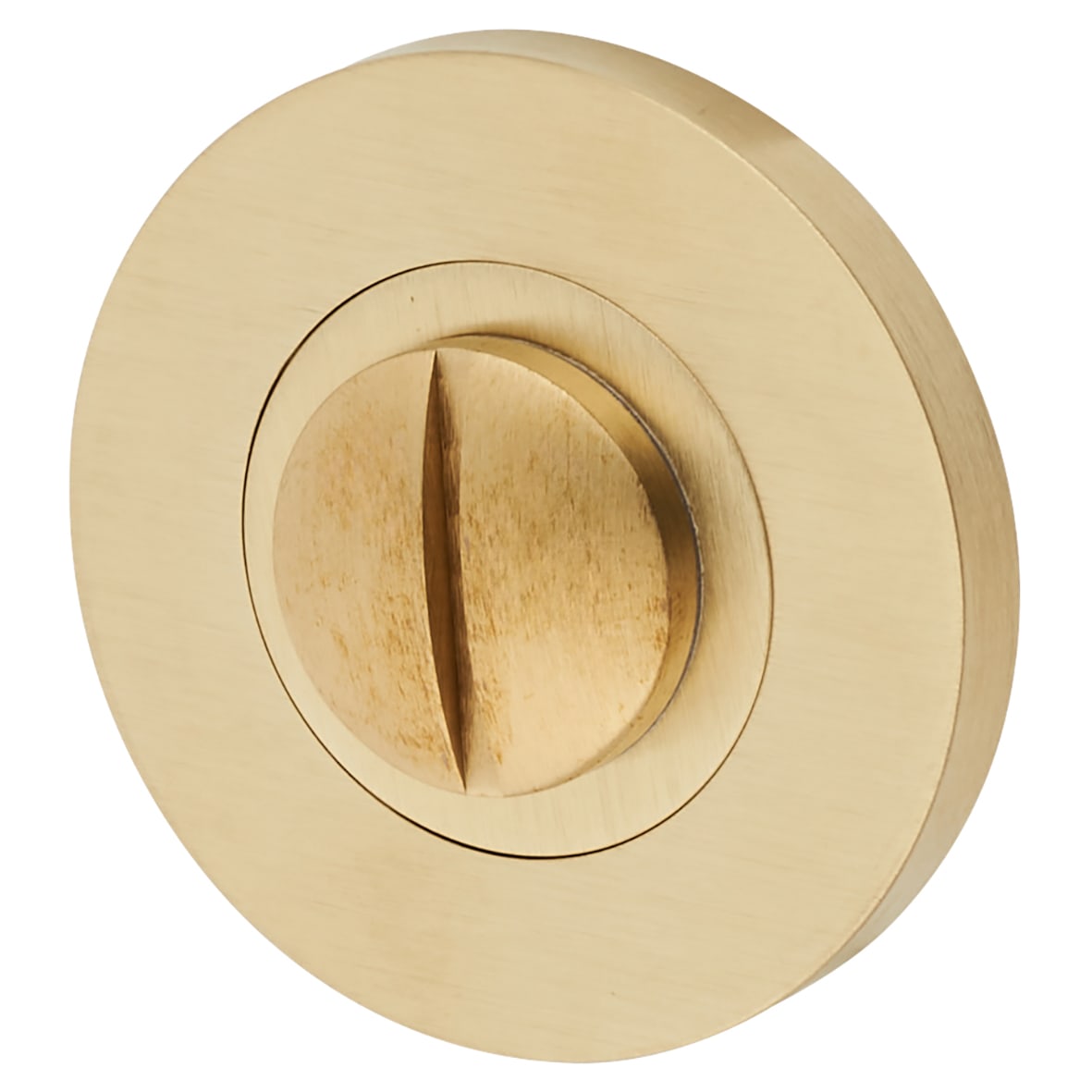 Bathroom Turn & Release - 50mm Diameter - Satin Brass - view 3