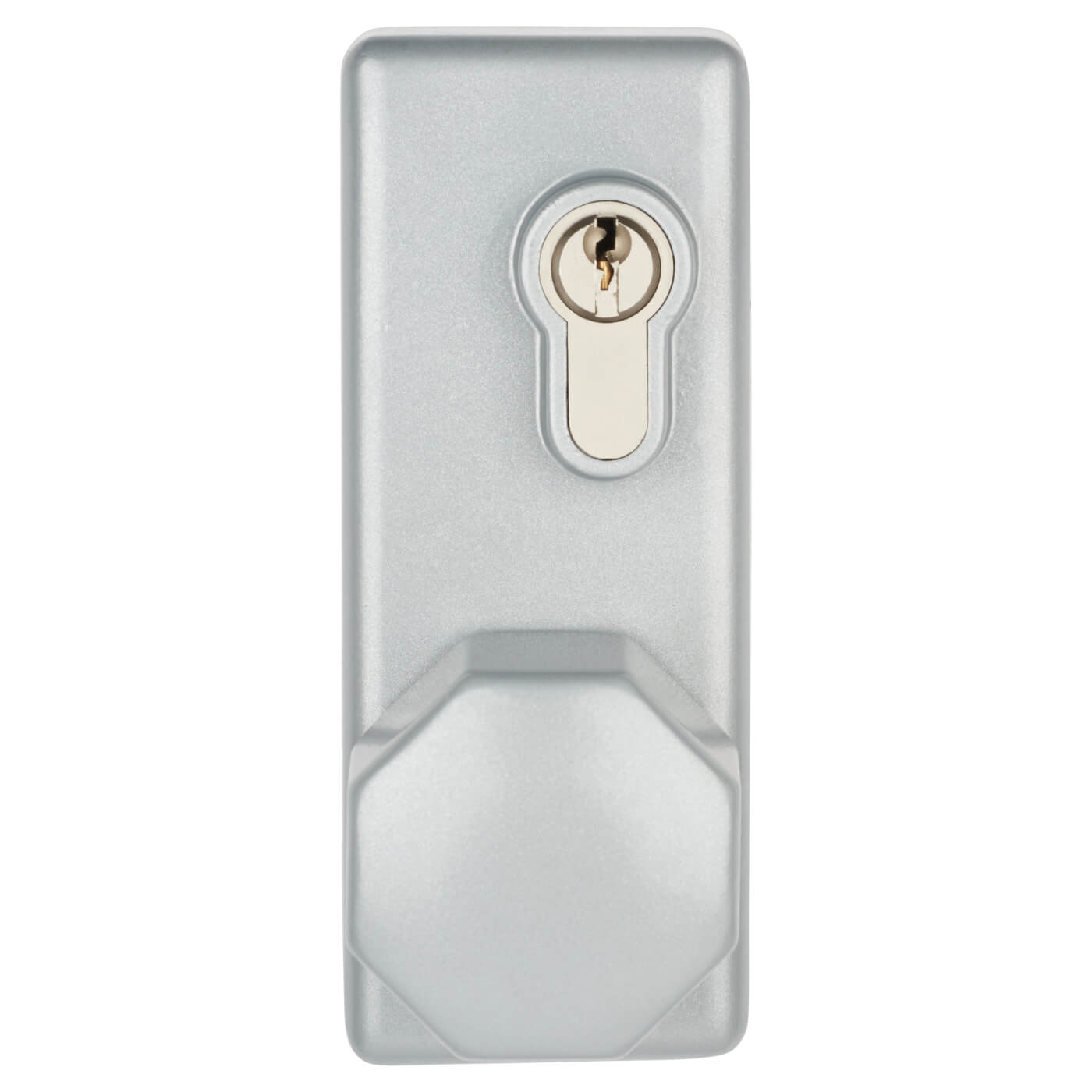 AR885K Outside Access Device with Cylinder - Octagonal Knob - Silver - view 3