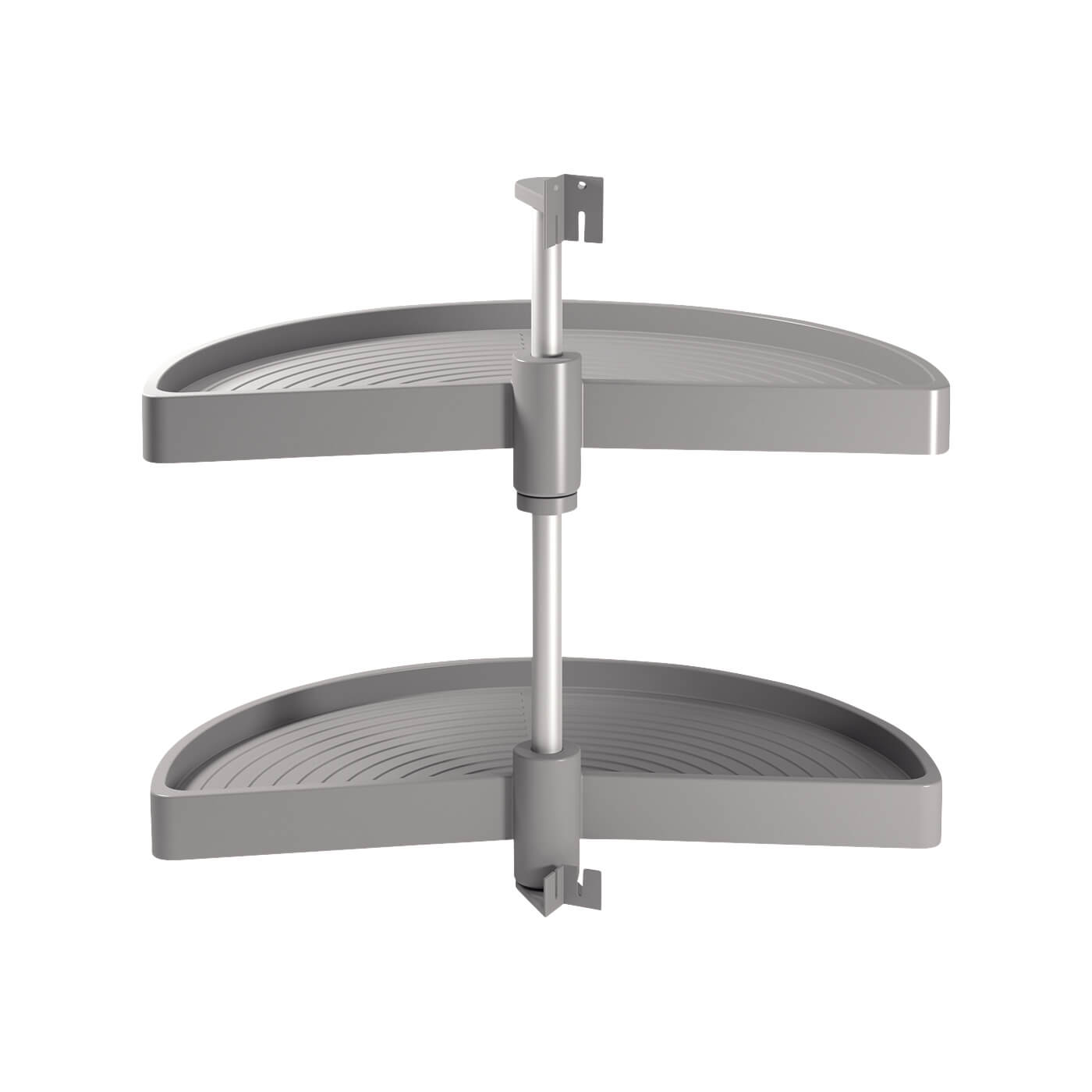 1/2 Tray Carousel Set - Cabinet Width 900mm - Grey Plastic - view 2