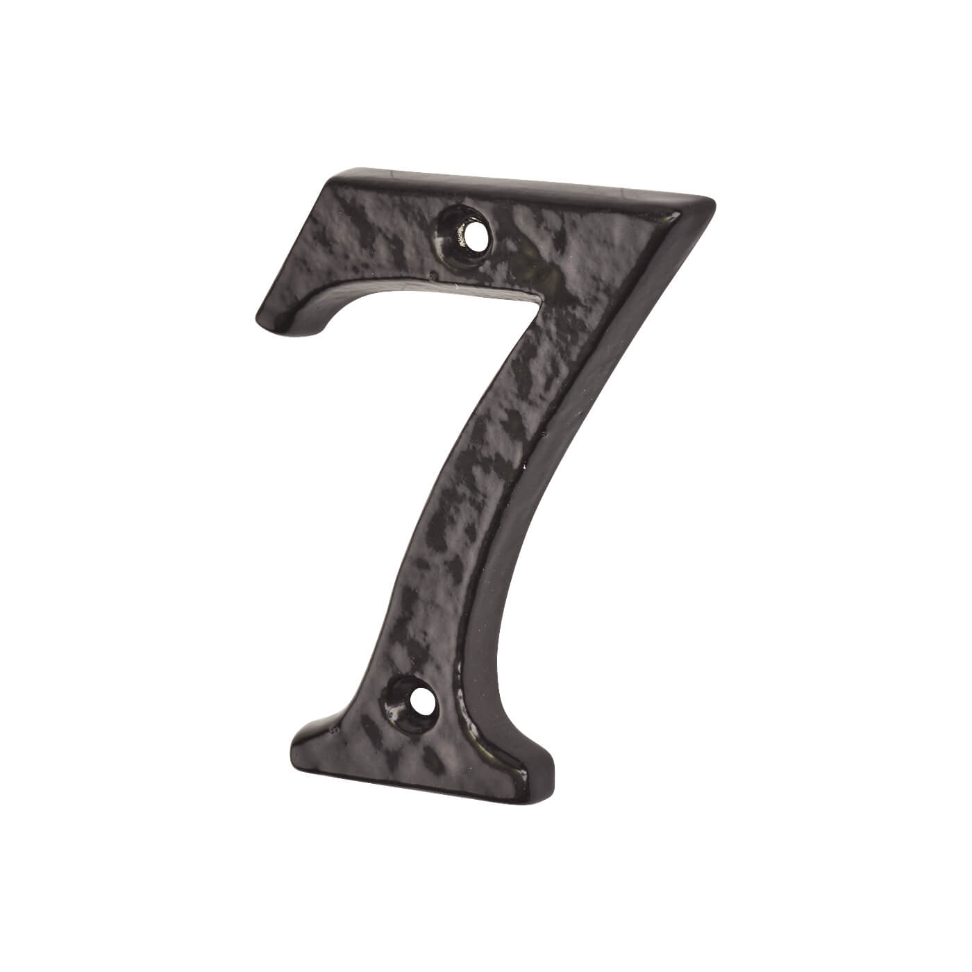 76mm Screw Fix Door Numeral - 7 - Metalized Antique Black Iron - view 2