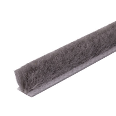 Sash Window Slide Pile with Fin - 100m Length - 6.5mm Pile - Grey - view 2