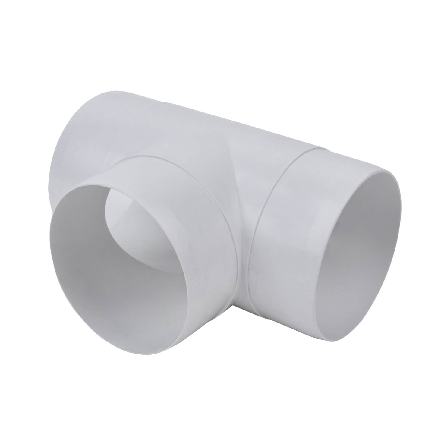 Plastic Tee Piece Pipe Connector - 4"/100mm - White - view 2