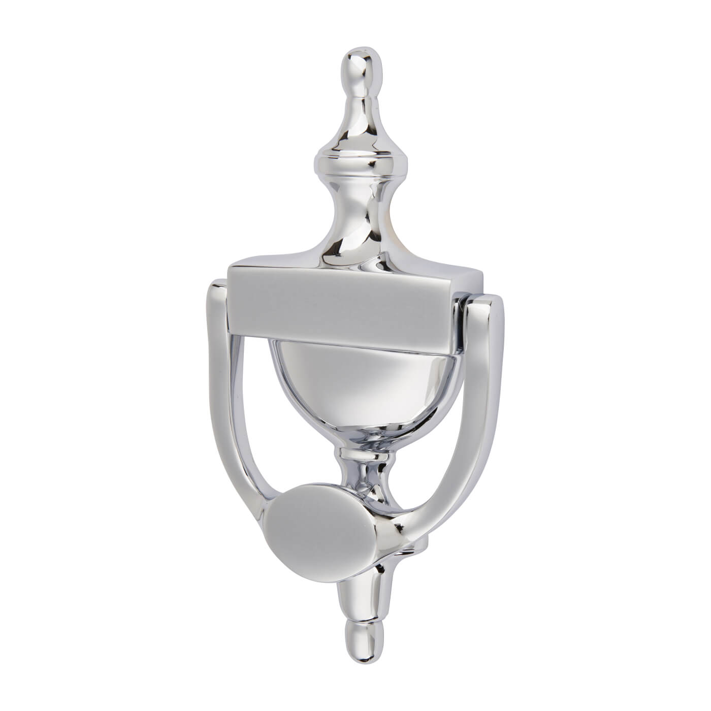 Marcus Urn Door Knocker - Polished Chrome - 195 x 100mm - view 2