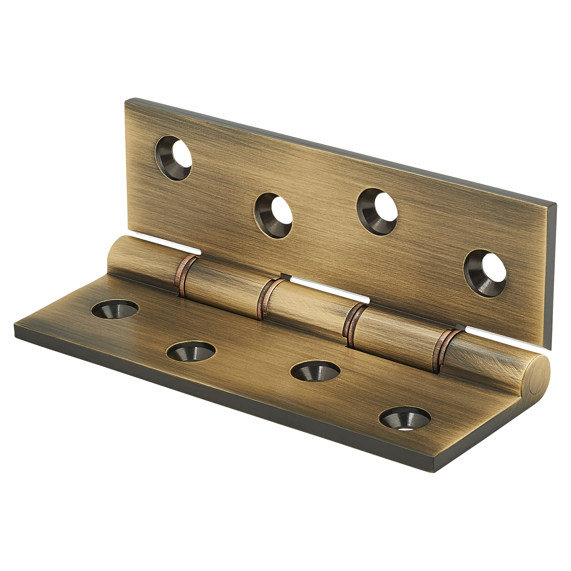 Double Phosphor Bronze Washered Butt Door Hinge - 100 x 67 x 3.5mm - Antique Brass - Pair - view 3