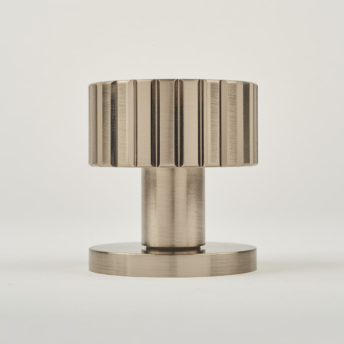 Satin Nickel Mortice Door Knob - 60mm Rose Diameter - Cog Range - view 3