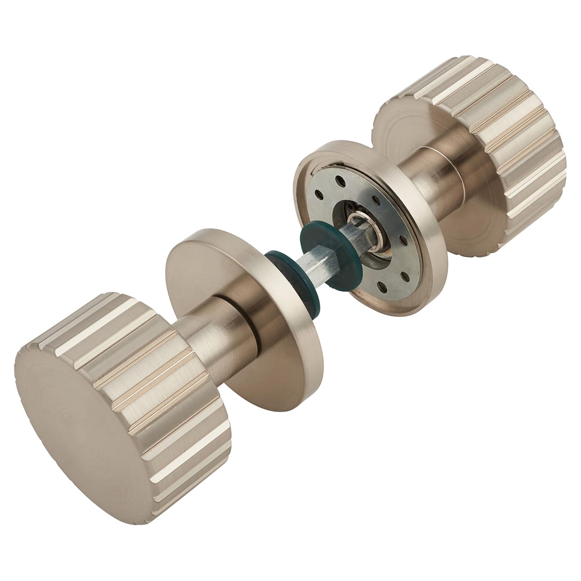 Satin Nickel Mortice Door Knob - 60mm Rose Diameter - Cog Range - view 4