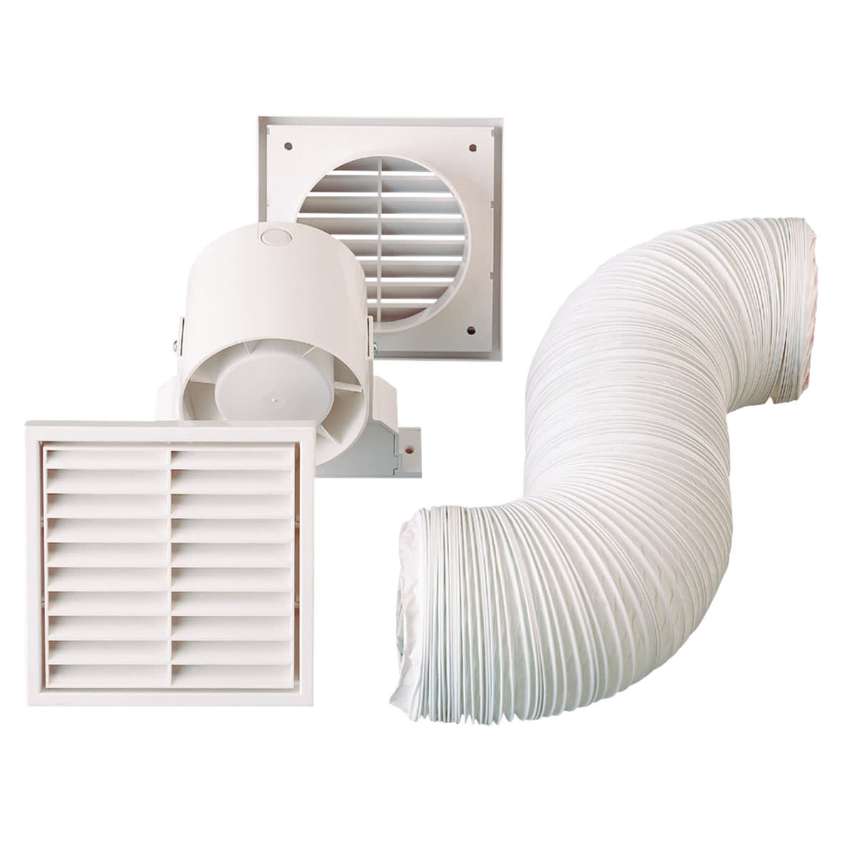 Aquila Air EVEAQA100T001 Bathroom Shower Extractor Fan Kit & Timer - White - view 2