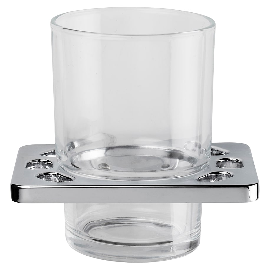 Sutton Tumbler & Holder - 95 x 100 x 80mm - Polished Chrome - view 2