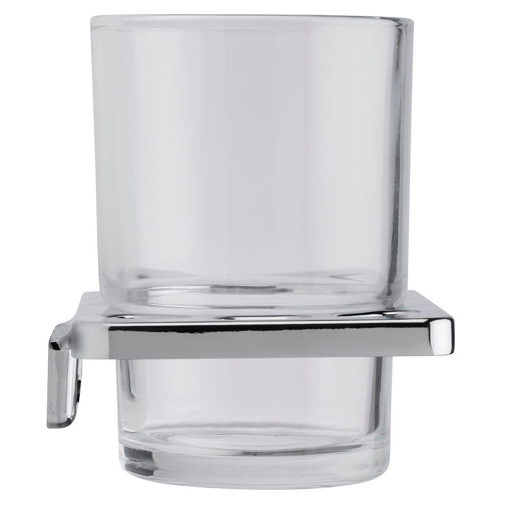 Sutton Tumbler & Holder - 95 x 100 x 80mm - Polished Chrome - view 6