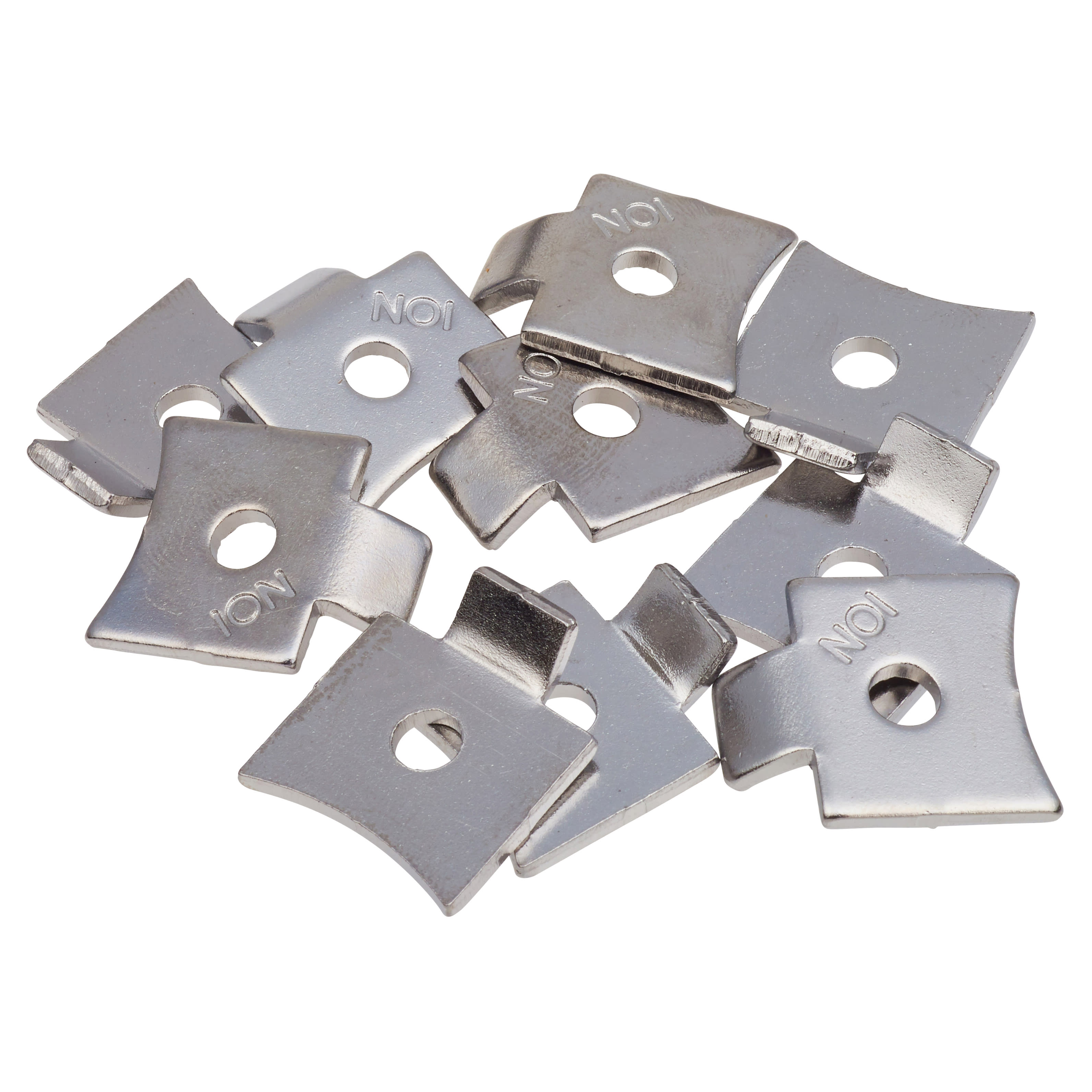 Standard Flat Bookcase Clip - Polished Nickel Plated - Pack of 10 - view 3