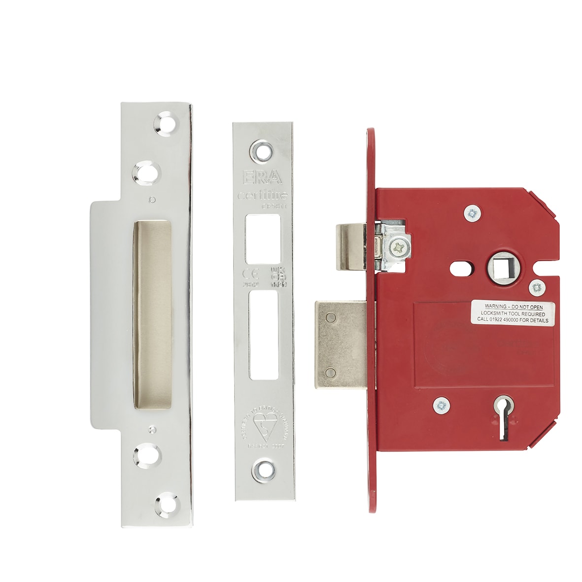 Fortress:2007 Bolt Through 5 Lever Sashlock - 79mm Case - 56mm Backset - Polished Chrome - view 2