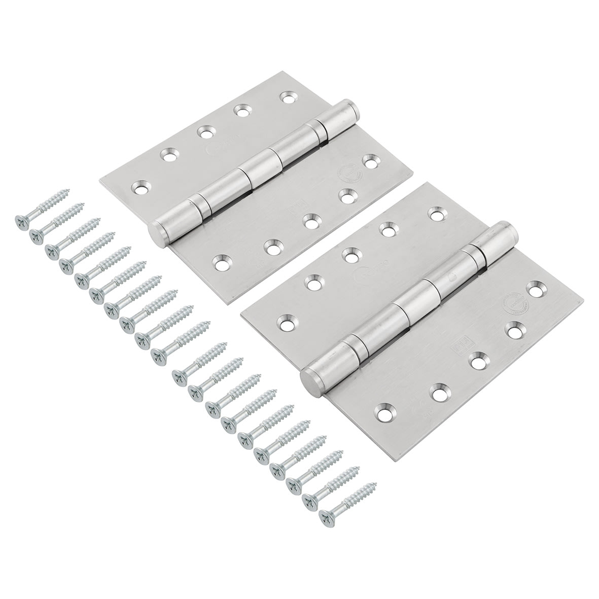 Ball Bearing Grade 13 Butt Fire Door Hinge - 127 x 102 x 3mm - Satin Stainless Steel - Pair - view 2