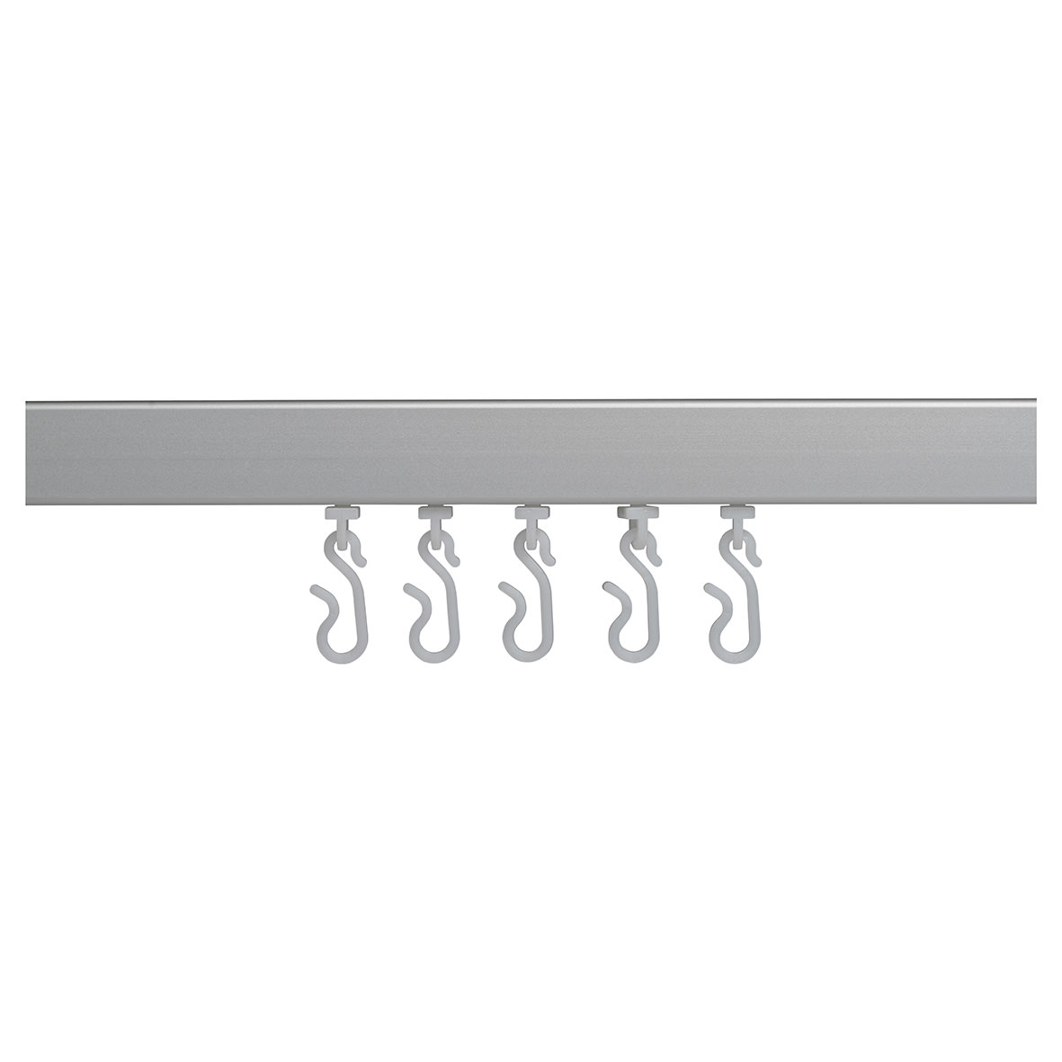 Shower Rail - L Shaped - Professional Profile 800-1000mm Length - Silver - view 3