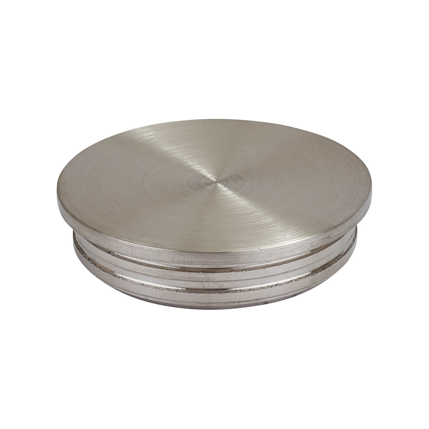 Circular Flat End Cap - 304 Brushed Satin Stainless Steel - view 2