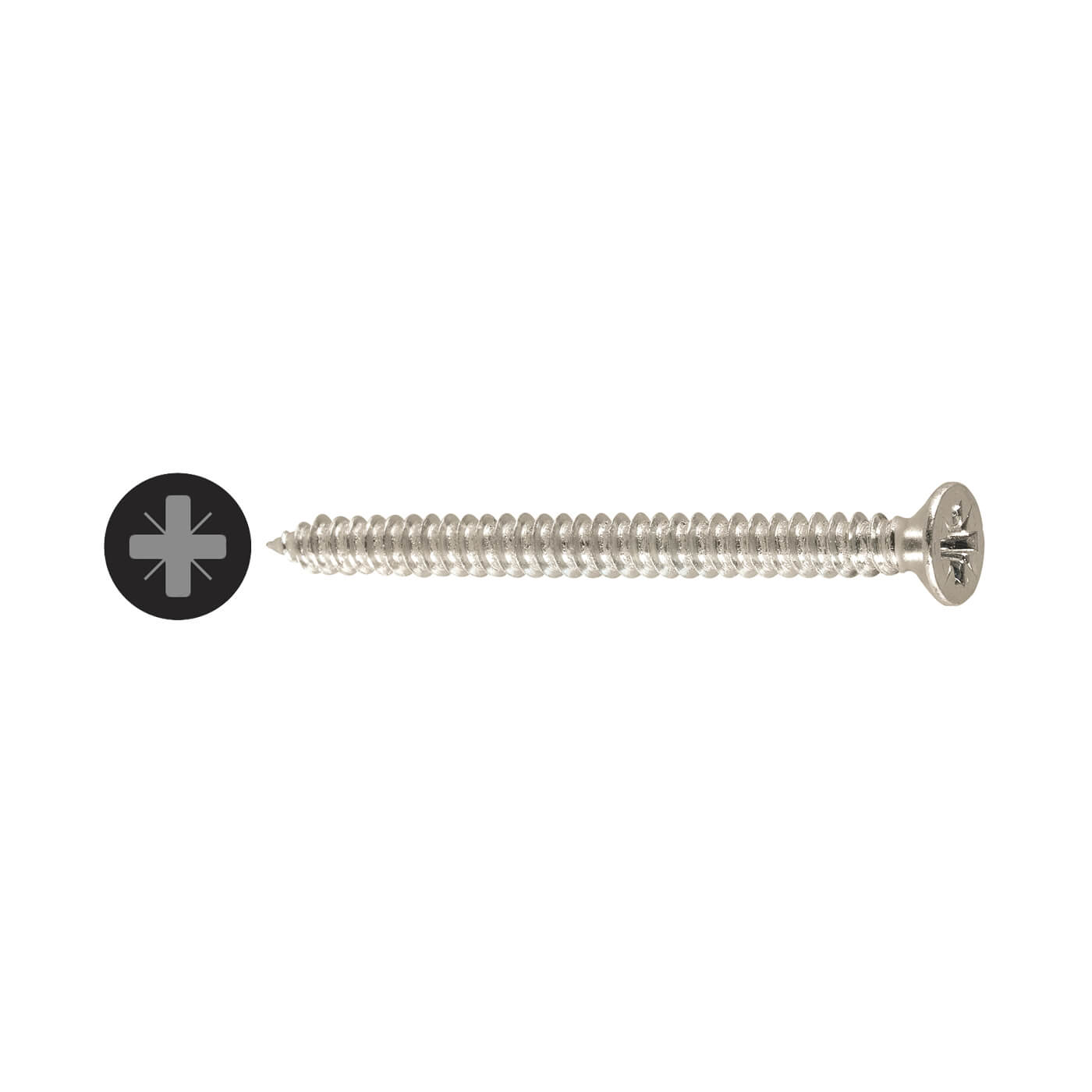 Self Tapping Screw - Countersunk Head - 8 x 1" - Pack of 18 - view 2