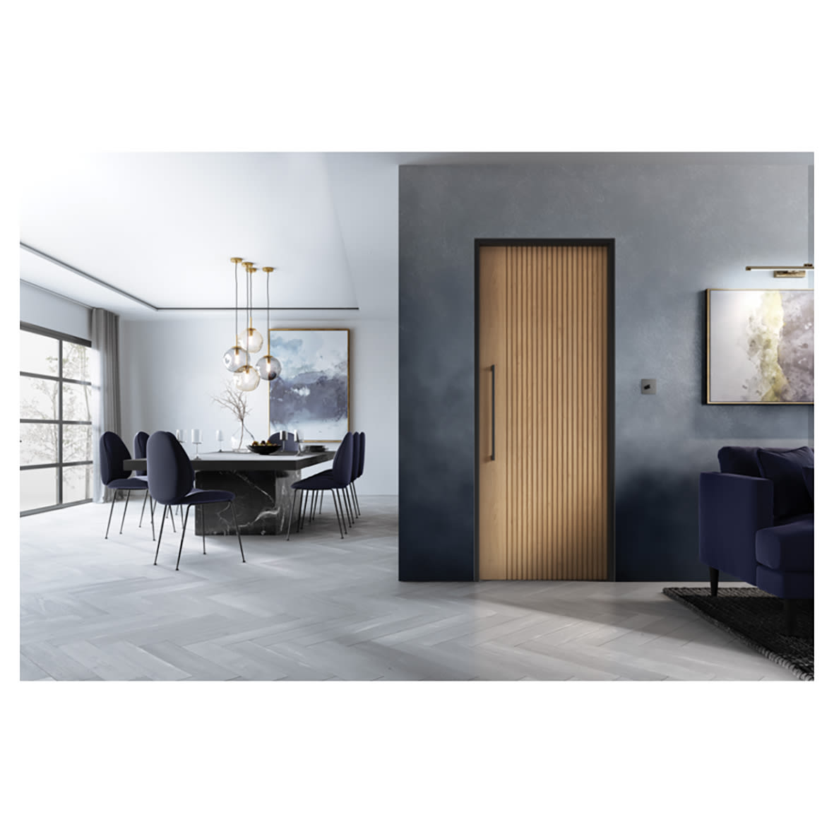 Easy Turn & Release with Square Plain Rose - 50 x 50mm - Satin Brass - view 3