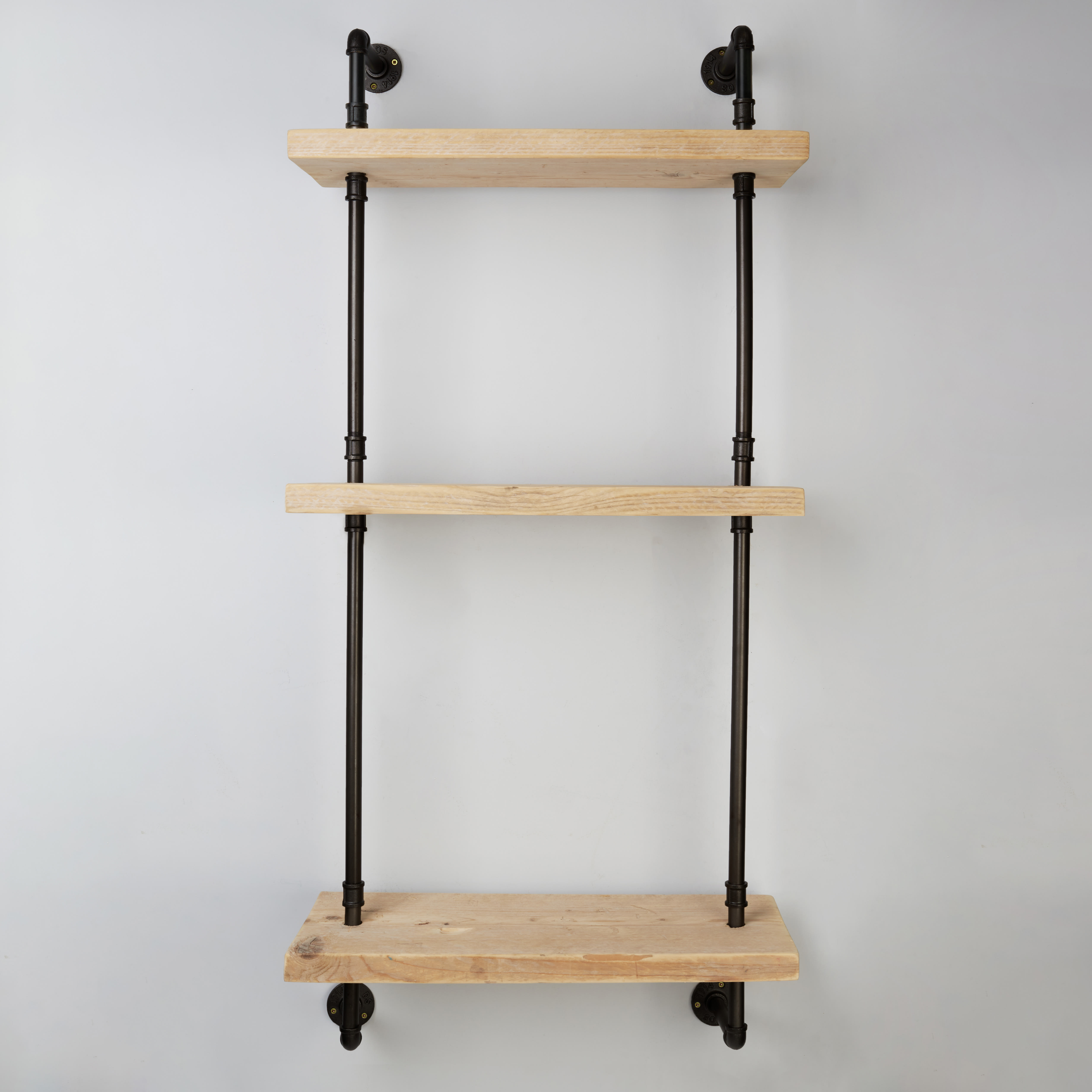 3/4" 3 Tier Drill Through Pipe Shelf Kit - Black - view 2