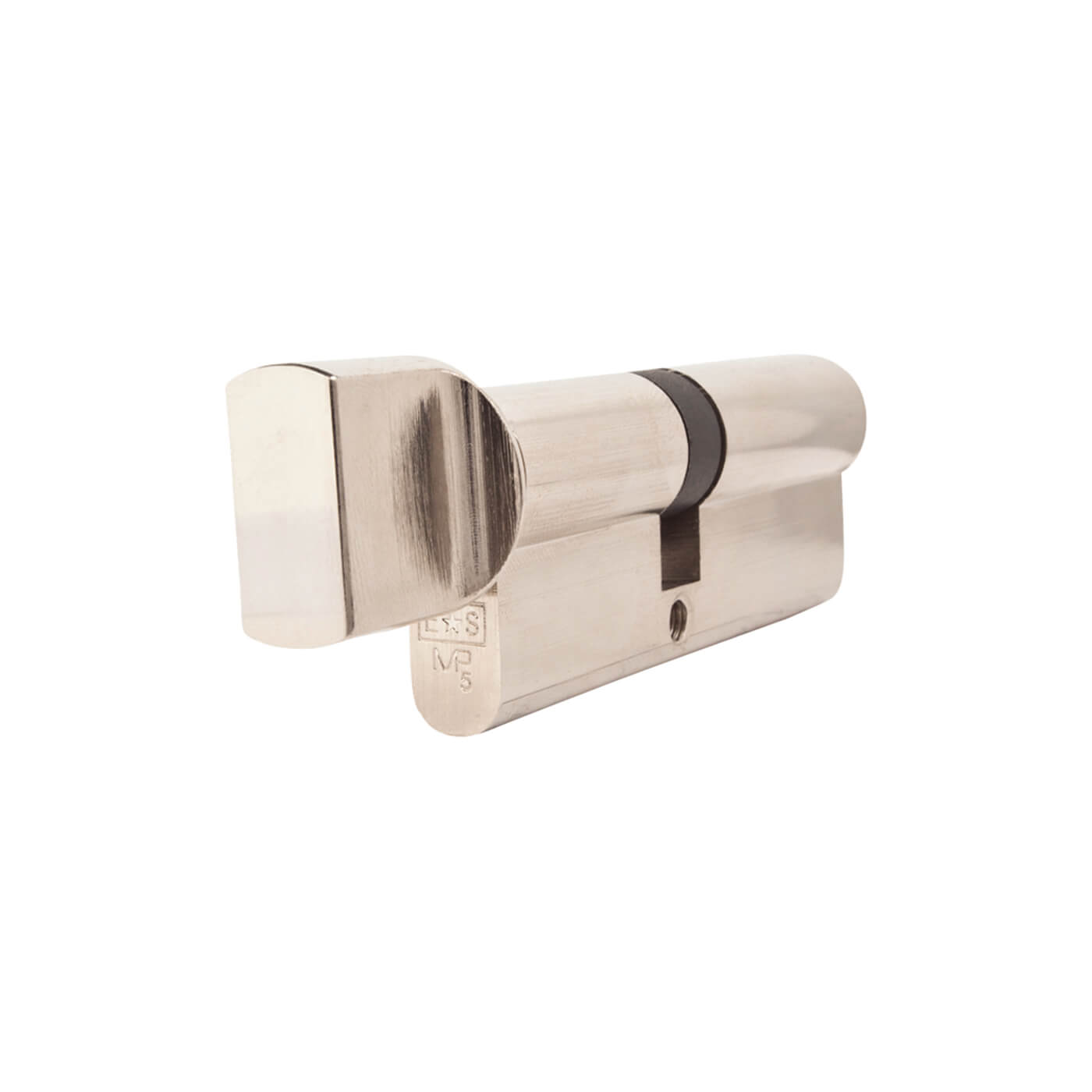 5 Pin 90mm Euro Thumbturn Cylinder - 40mm Turn + 50mm - Pol Nickel - Keyed to Differ - view 3