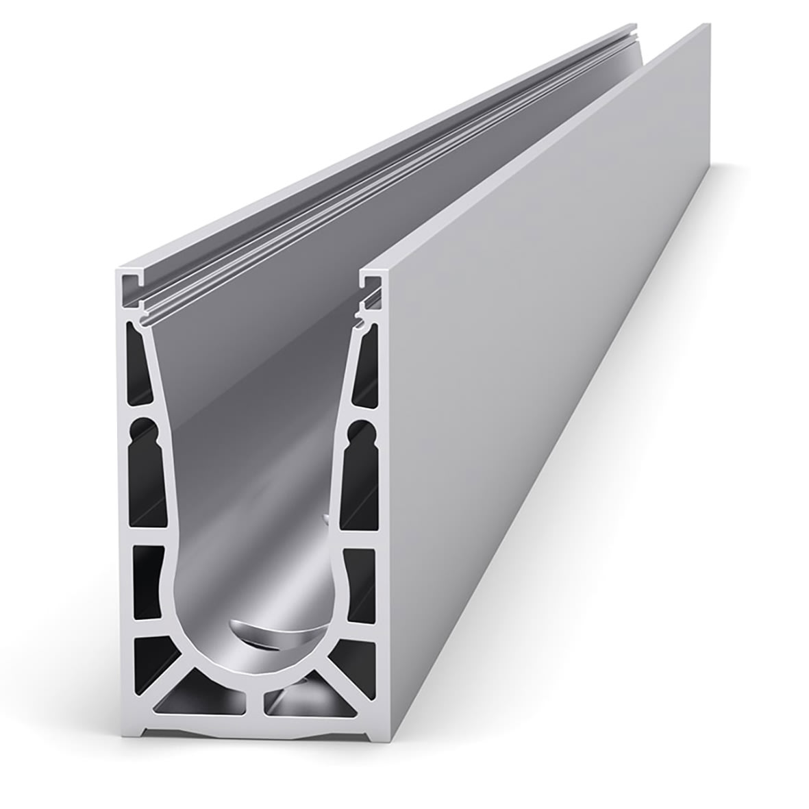 VetroMount Base Rail with 17.5mm Fitting Kit - 2500mm Length - Aluminium - view 2