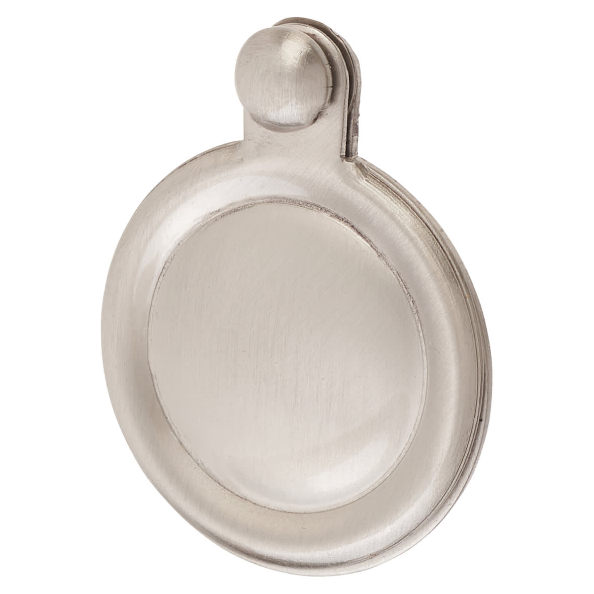 Victorian Covered Escutcheon - 32mm Diameter - Keyhole - Satin Nickel - view 2